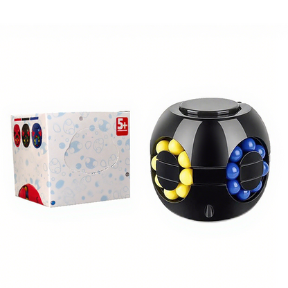 Griežamais burvju kubs ar bumbiņām – Antistresa galvasūka rotaļlieta